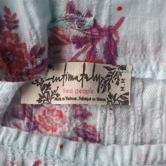 Free People Crinkle Square Neck Blouse Bodysuit 'ANGELA' in Mint Size m - Picture 2 of 16